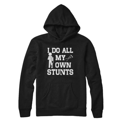 Broken Leg I Do All My Own Stunts Get Well Soon-T-Shirt & Hoodie-Pullover Hoodie-Black