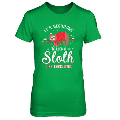It's Beginning To Look A Sloth Like Christmas Gifts-T-Shirt & Sweatshirt-Women's T-Shirt-Irish Green