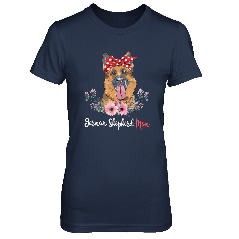 German Shepherd Mom Gift For Women Dog Lover-T-Shirt & Hoodie-Women's T-Shirt-Navy