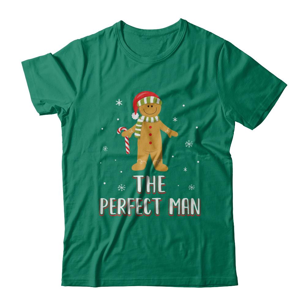 The Perfect Man Gingerbread Funny Pajama Christmas-T-Shirt & Sweatshirt-Classic T-Shirt-Kelly Green