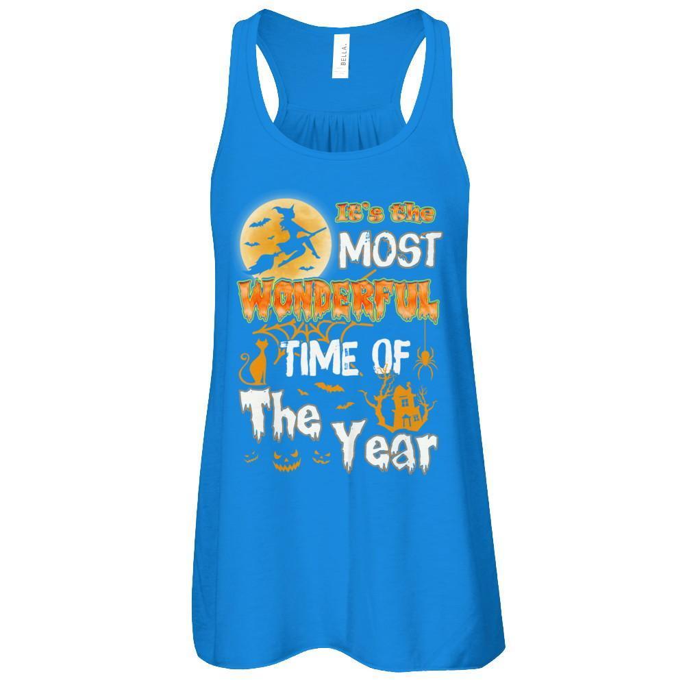 Halloween It's The Most Wonderful Time Of The Year Witches-T-Shirt & Tank Top-Women's Flowy Racerback Tank-True Royal