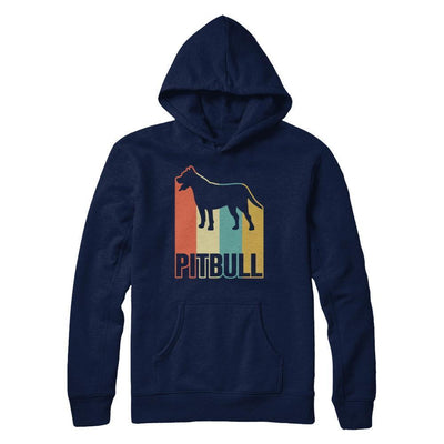 Classic Vintage Retro Style Pitbull Dog-T-Shirt & Hoodie-Pullover Hoodie-Navy