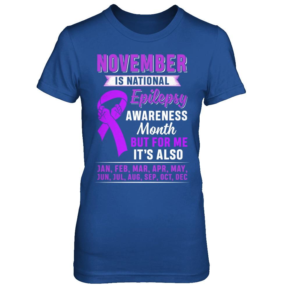 November Is National Epilepsy Awareness Month-T-Shirt & Hoodie-Women's T-Shirt-Royal
