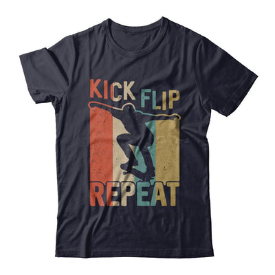 Kick Flip Skateboarding Repeat Vintage Skate-T-Shirt & Hoodie-Premium T-Shirt-Midnight Navy