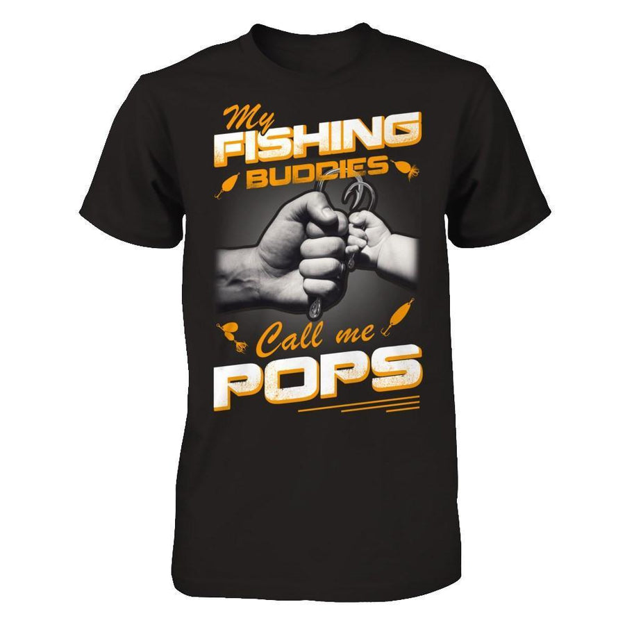 My Fishing Buddies Call Me Pops-T-Shirt & Hoodie-Classic T-Shirt-Black