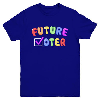 Voting Kids Vote Future Voter Rainbow Youth-Youth Shirt-Youth T-Shirt-Navy