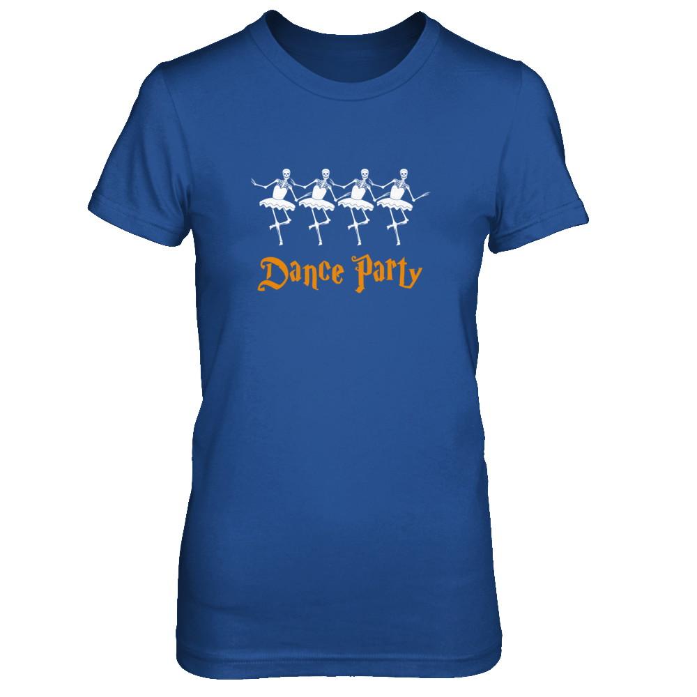 Ballet Skeleton Dance Party Happy Halloween-T-Shirt & Tank Top-Women's T-Shirt-Royal