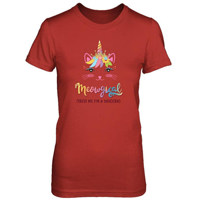 Caticorn Kittycorn Rainbow Meowgical Cat Unicorn Cute-T-Shirt & Tank Top-Women's T-Shirt-Red