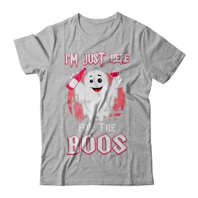 I'm Just Here For The Boos Halloween Wine-T-Shirt & Hoodie-Premium T-Shirt-Heather Gray