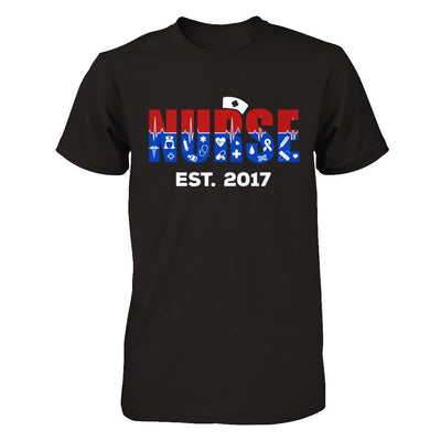 Nurses Est 2017 Graduation-T-Shirt & Hoodie-Premium T-Shirt-Black