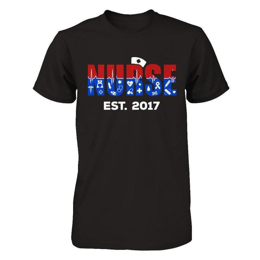 Nurses Est 2017 Graduation-T-Shirt & Hoodie-Premium T-Shirt-Black
