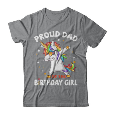 Proud Dad Of The Birthday Girl Unicorn Fathers Day-T-Shirt & Hoodie-Classic T-Shirt-Sport Grey
