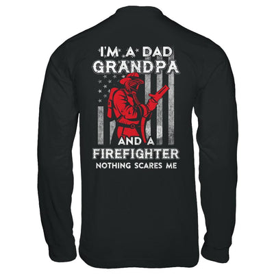 I'm A Dad Grandpa Firefighter Father's Day Gift-T-Shirt & Hoodie-Long Sleeve T-Shirt-Black