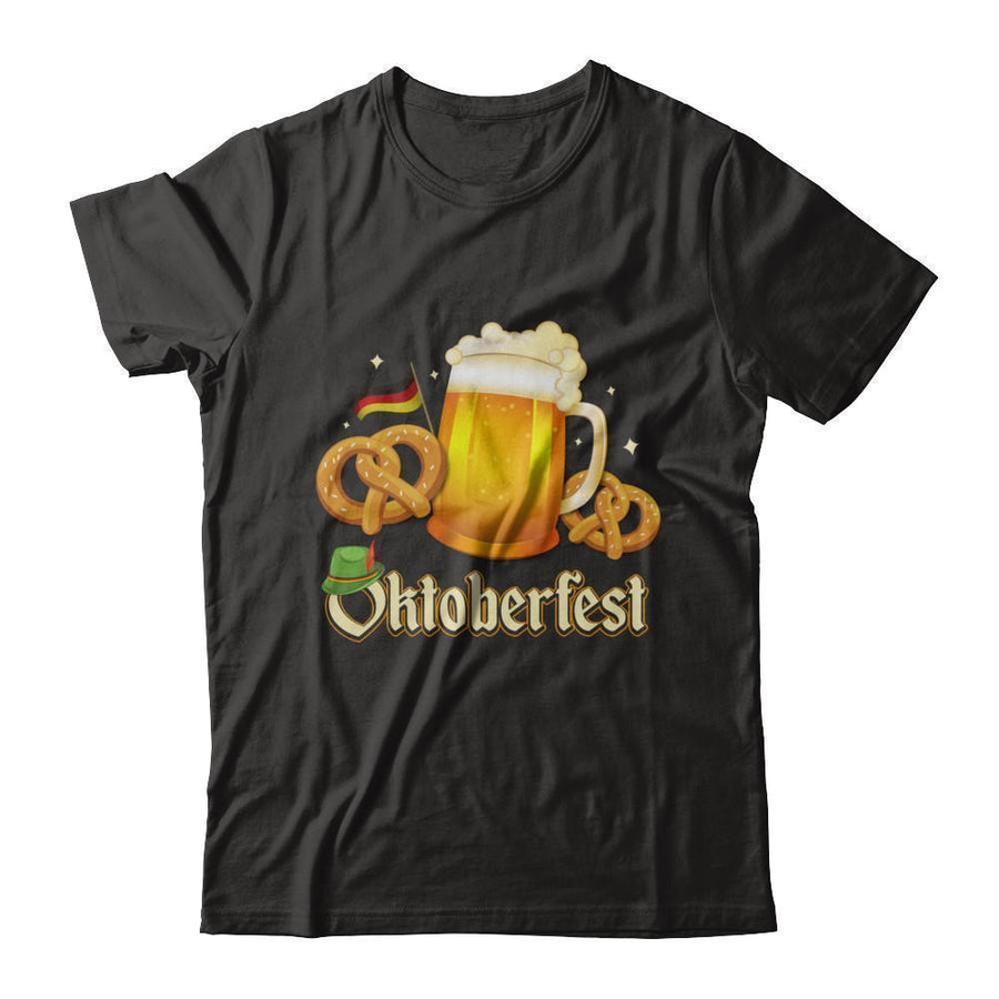 Oktoberfest Beer Pretzel Lederhosen Germany-T-Shirt & Hoodie-Premium T-Shirt-Black