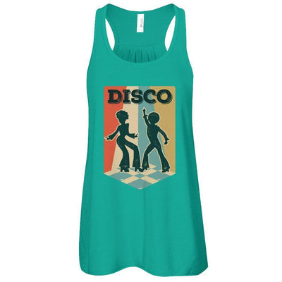 Classic Vintage Retro Style Disco Music-T-Shirt & Tank Top-Women's Flowy Racerback Tank-Kelly