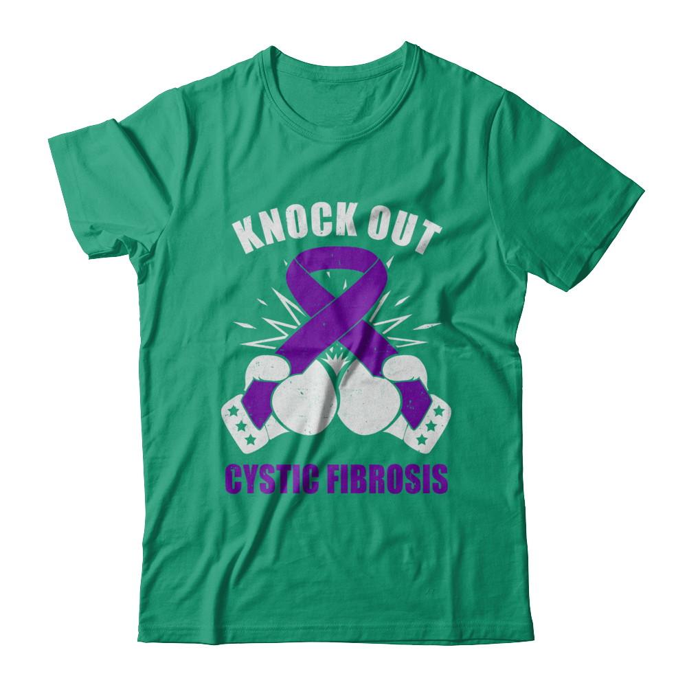 Boxing Knock Out Cystic Fibrosis Awareness Support-T-Shirt & Hoodie-Classic T-Shirt-Kelly Green