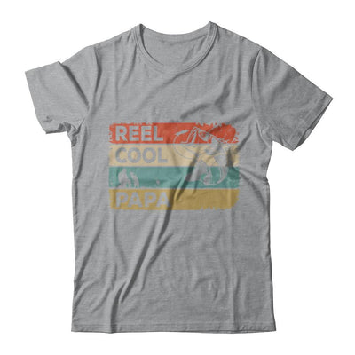 Vintage Reel Cool Papa Fish Fishing Fathers Day-T-Shirt & Hoodie-Classic T-Shirt-Sport Grey