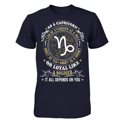 As A Capricorn I Can Be Stubborn As A Mule-T-Shirt & Hoodie-Premium T-Shirt-Midnight Navy