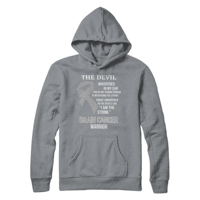 I Am The Storm Support Brain Cancer Warrior Gift-T-Shirt & Hoodie-Pullover Hoodie-Light Steel