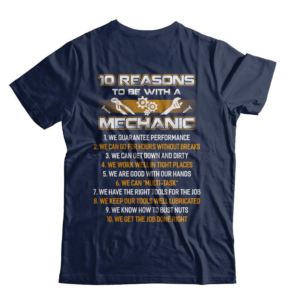10 Reasons To Be With A Mechanic-T-Shirt & Hoodie-Classic T-Shirt-Navy