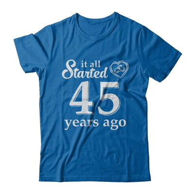 45Th Wedding Anniversary Married Couples 1976 Husband Wife-T-Shirt & Hoodie-Classic T-Shirt-Royal