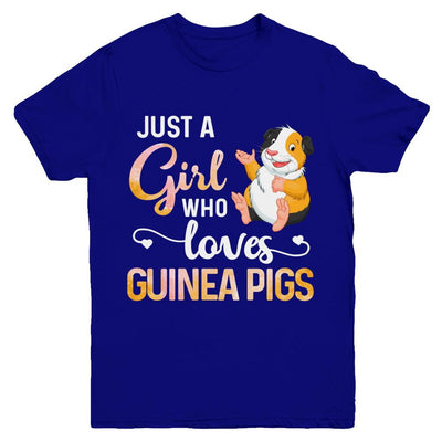 Just A Woman Who Loves Guinea Pigs Youth-Youth Shirt-Youth T-Shirt-Navy