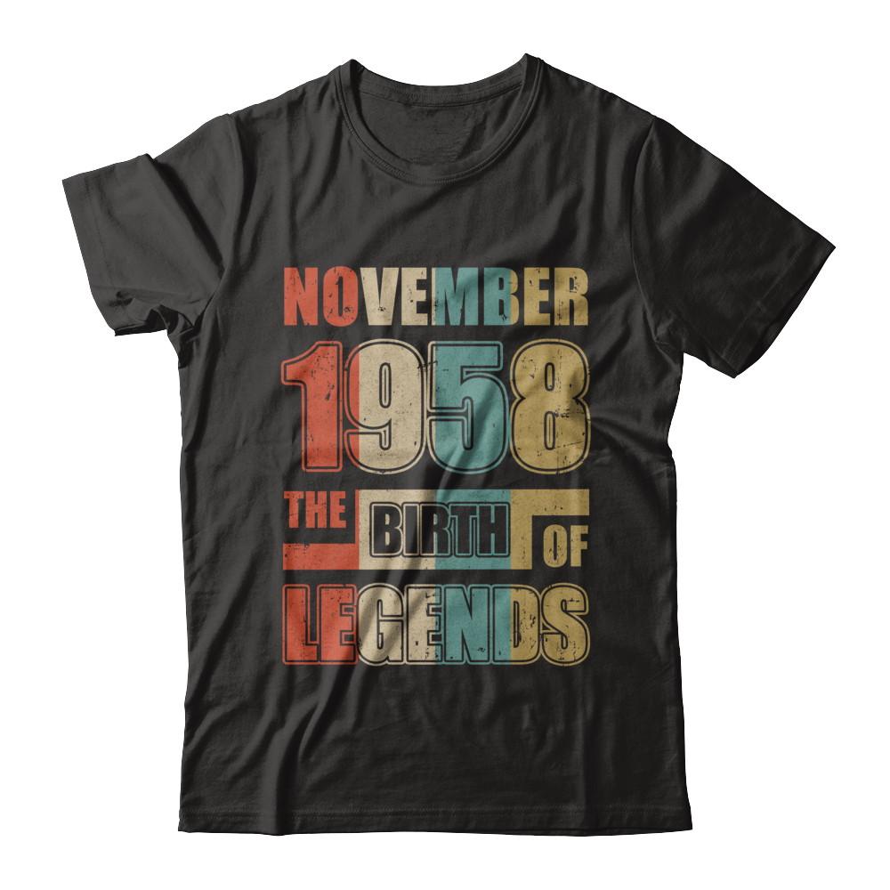 Vintage Retro November 1958 Birth Of Legends 64th Birthday