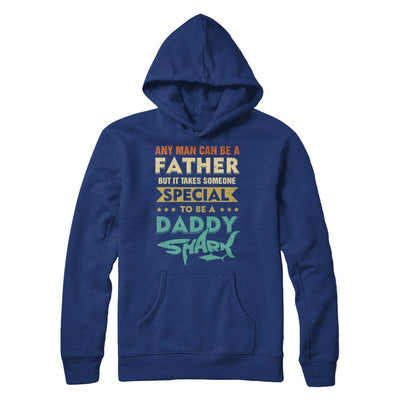 Vintage Someone Special To Be A Daddy Shark Fathers Day-T-Shirt & Hoodie-Pullover Hoodie-Deep Royal