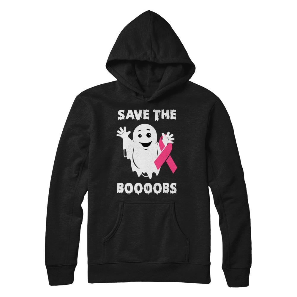 Halloween Save The Boobs Breast Cancer Awareness-T-Shirt & Hoodie-Pullover Hoodie-Black