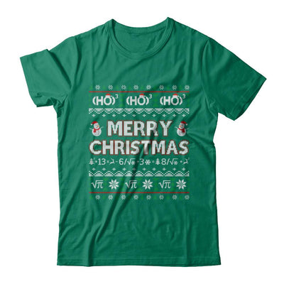 Merry Christmath Funny Math Christmas Ugly Sweaters-T-Shirt & Sweatshirt-Classic T-Shirt-Kelly Green