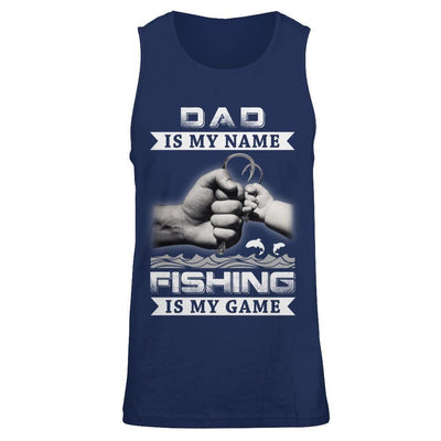 Dad Is My Name Fishing Is My Game-T-Shirt & Hoodie-Unisex Tank-Navy