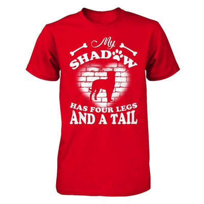 My Shadow Has Four Legs And A Tail Dog Lovers-T-Shirt & Hoodie-Premium T-Shirt-Red
