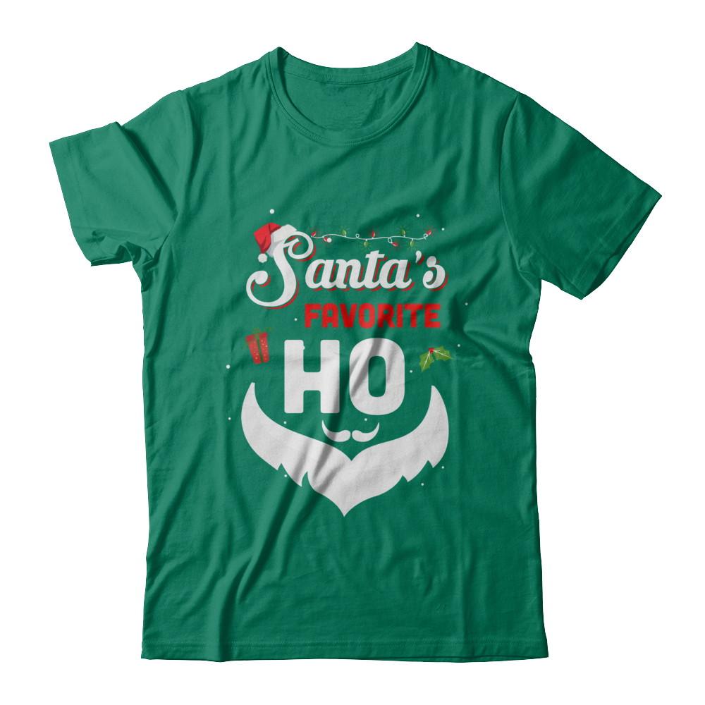 Santa's Favorite Ho Funny Christmas Gift-T-Shirt & Sweatshirt-Classic T-Shirt-Kelly Green