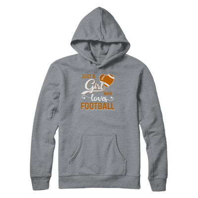 Just A Girl Who Loves Football-T-Shirt & Tank Top-Pullover Hoodie-Light Steel