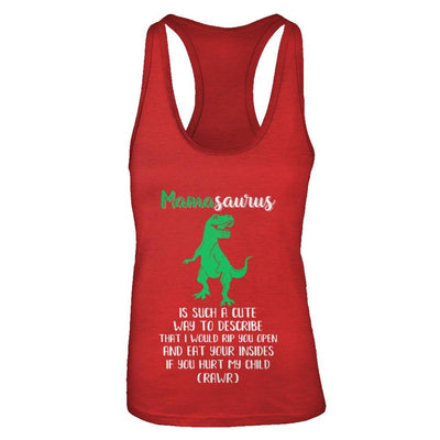 Mamasaurus Saurus Is Such A Cute Way To Describe Mommy Gift-T-Shirt & Tank Top-Women's Ideal Racerback Tank-Red
