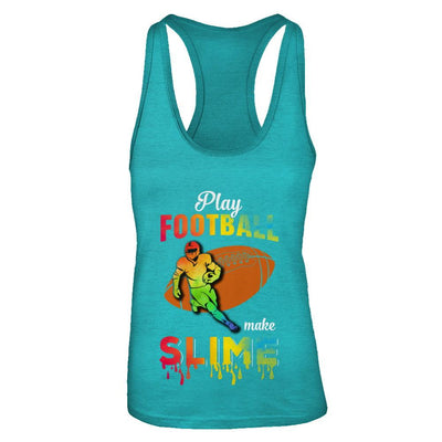 Play Football Make Slime Watercolor For Girl Women-T-Shirt & Tank Top-Women's Ideal Racerback Tank-Tahiti Blue