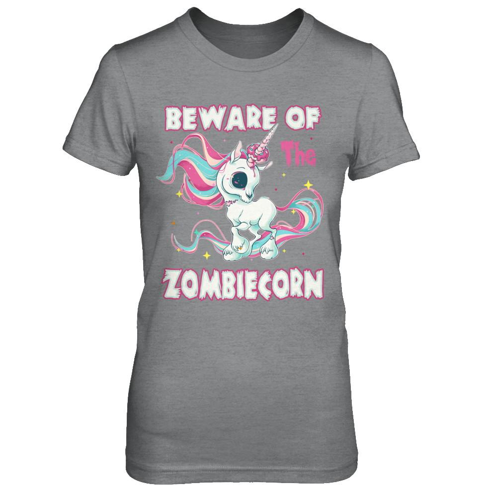 Beware Of The Zombiecorn Unicorn-T-Shirt & Sweatshirt-Women's T-Shirt-Sport Grey