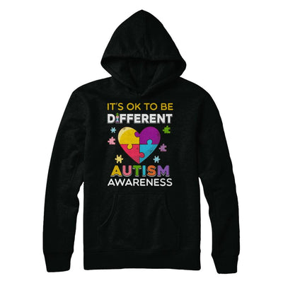 It's Ok To Be Different Autism Awareness Gift 2018-T-Shirt & Hoodie-Pullover Hoodie-Black