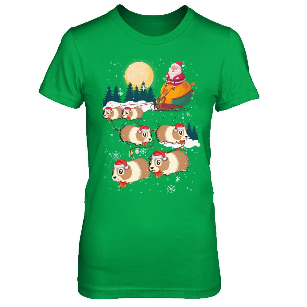 Funny Christmas Guinea Pig Reindeer Lover Santa Gift-T-Shirt & Sweatshirt-Women's T-Shirt-Irish Green