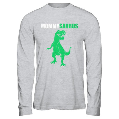 Mommysarus Funny Dinosaur First Time Mom Mothers Day-T-Shirt & Hoodie-Long Sleeve T-Shirt-Sport Grey
