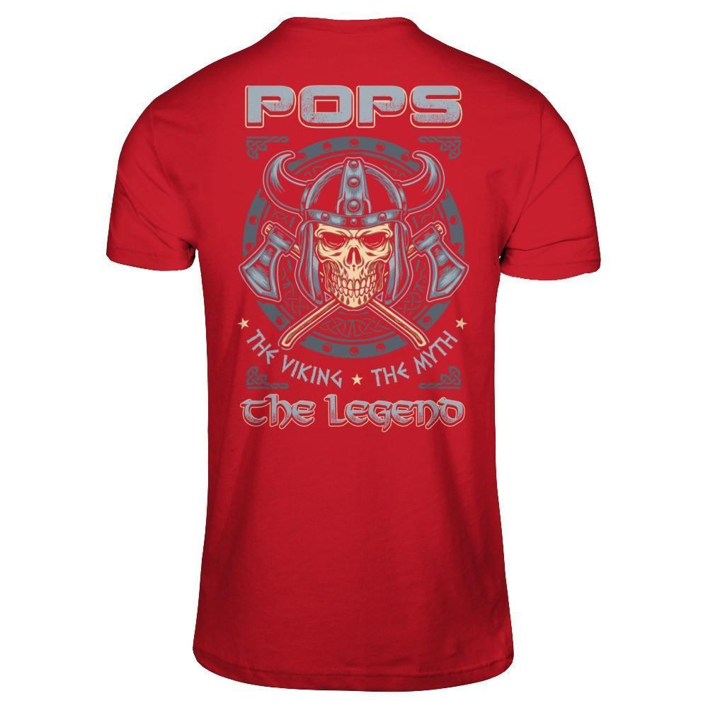 Pops The Viking The Myth The Legend-T-Shirt & Hoodie-Classic T-Shirt-Red