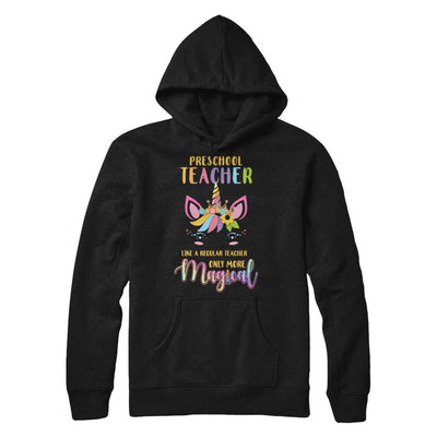 Preschool Teacher Cute Magical Unicorn Gift-T-Shirt & Hoodie-Pullover Hoodie-Black