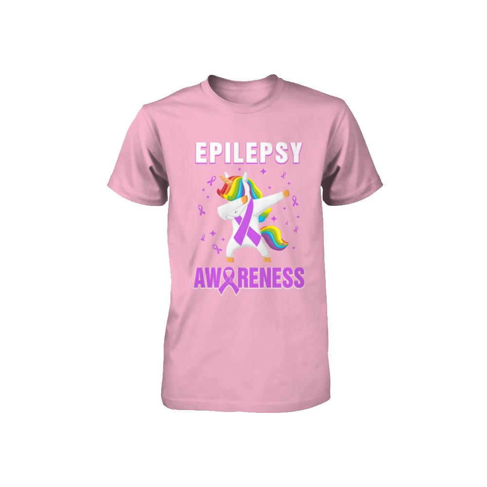 Inspirational Epilepsy Awareness Unicorn Support Youth-Youth Shirt-Toddler T-Shirt-Pink