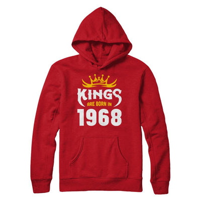 Kings Are Born In 1968 Birthday Gift-T-Shirt & Hoodie-Pullover Hoodie-Red