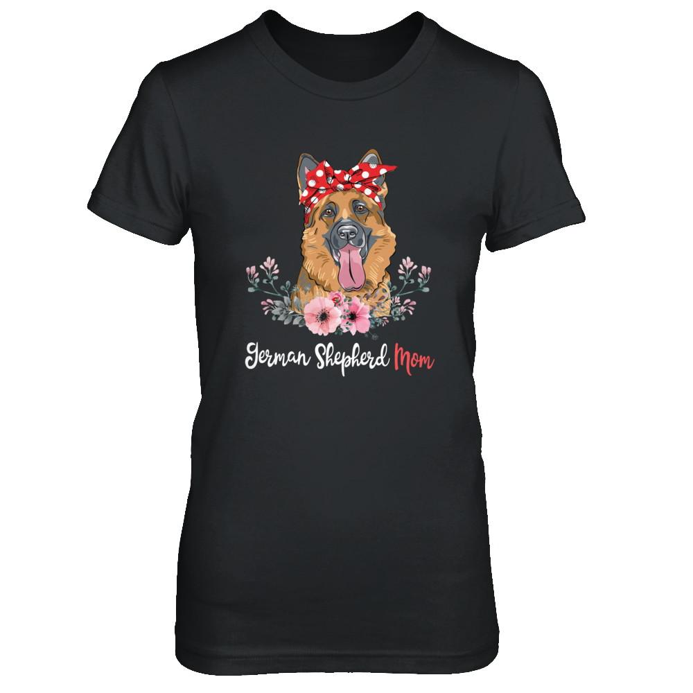 German Shepherd Mom Gift For Women Dog Lover-T-Shirt & Hoodie-Women's T-Shirt-Black