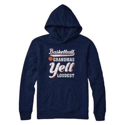 Basketball Grandmas Yell Loudest-T-Shirt & Hoodie-Pullover Hoodie-Navy