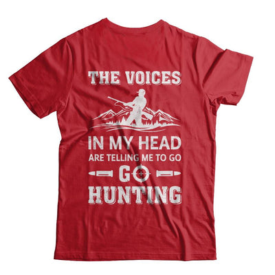 The Voices In My Head Are Telling Me To Go Hunting-T-Shirt & Hoodie-Classic T-Shirt-Red