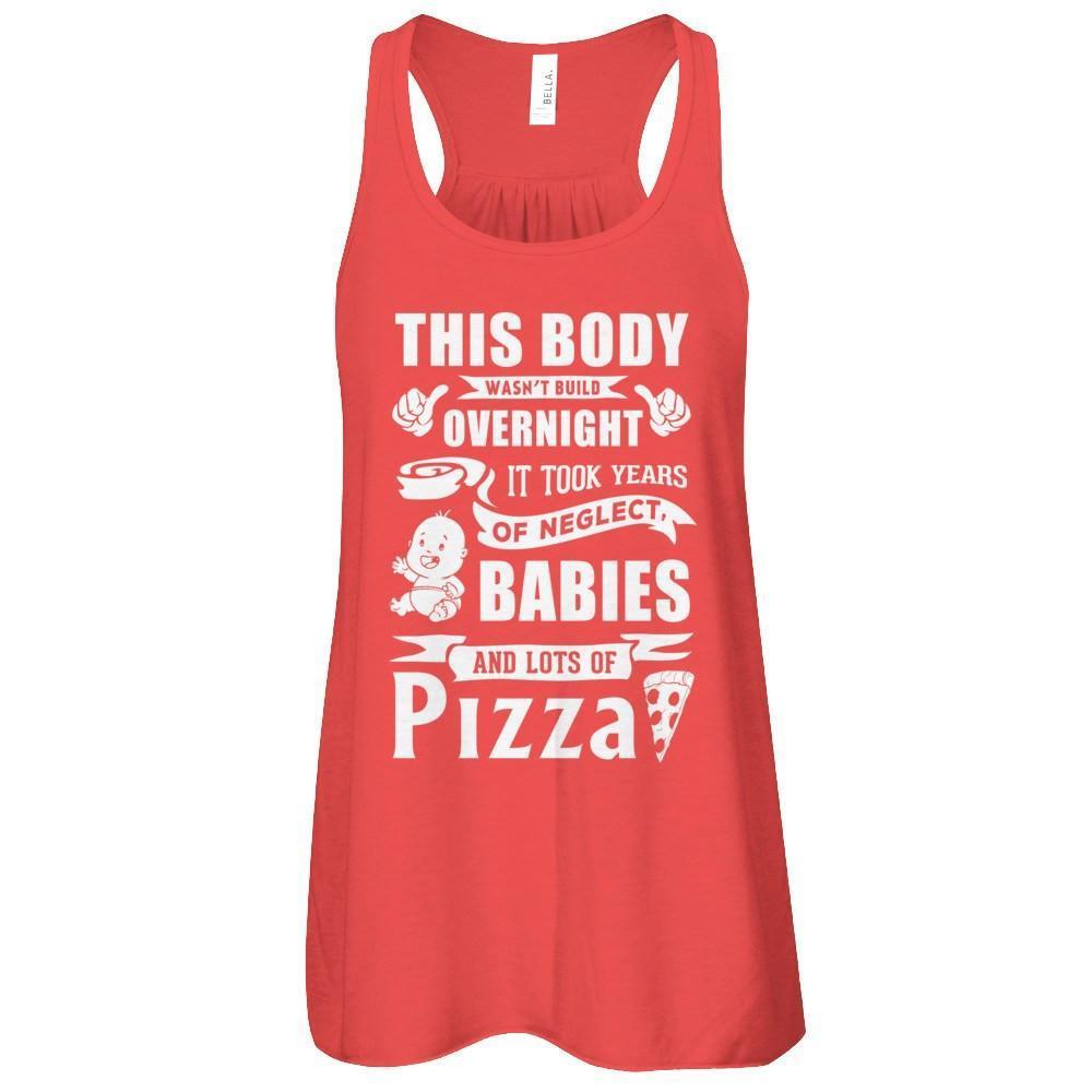 This Body Wasn't Built Overnight-T-Shirt & Hoodie-Women's Flowy Racerback Tank-Red