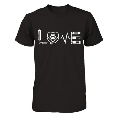 Veterinarian Vet Tech Sign Love-T-Shirt & Hoodie-Premium T-Shirt-Black
