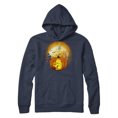 Pumpkin Squirrel Halloween Human Costume-T-Shirt & Hoodie-Pullover Hoodie-Navy